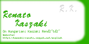 renato kaszaki business card